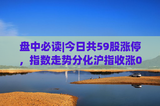 盘中必读|今日共59股涨停，指数走势分化沪指收涨0.44%，华为、国企改革概念持续活跃