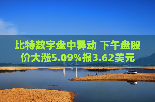 比特数字盘中异动 下午盘股价大涨5.09%报3.62美元