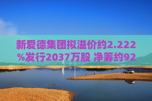 新爱德集团拟溢价约2.222%发行2037万股 净筹约925万港元