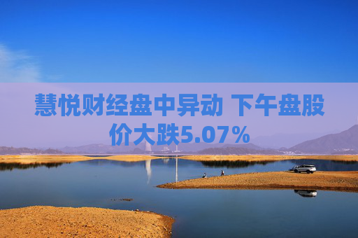 慧悦财经盘中异动 下午盘股价大跌5.07%  第1张