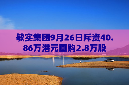 敏实集团9月26日斥资40.86万港元回购2.8万股  第1张