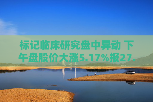 标记临床研究盘中异动 下午盘股价大涨5.17%报27.35美元