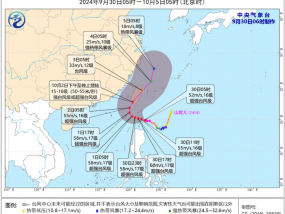 中央气象台9月30日06时继续发布台风黄色预警